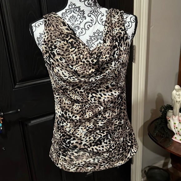 Liz Claiborne Small Leopard Tank Blouse  #119 - Picture 1 of 5